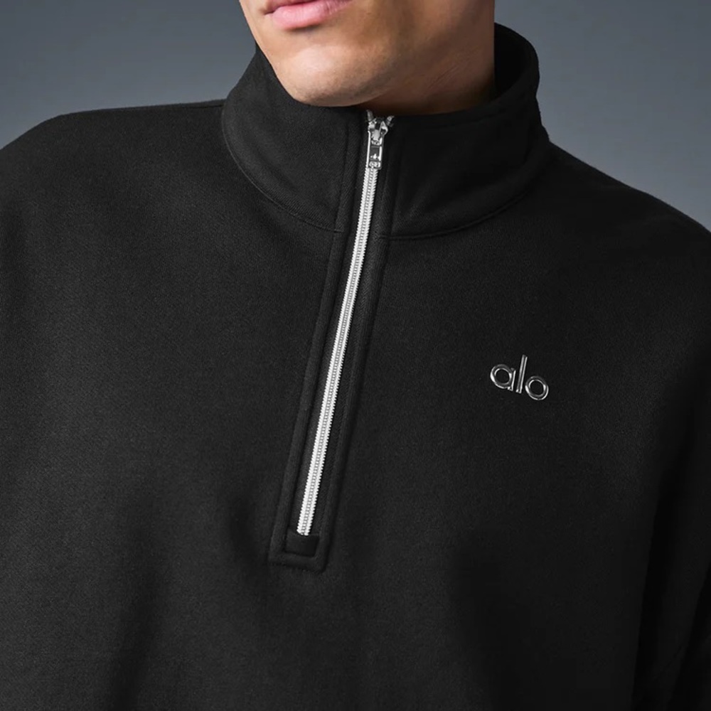NWT ALO Yoga Men's Charcoal Zip-Up Sweater 2XL